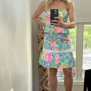 I Lilly Pulitzer, two piece, floral skirt and top